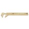 Economy Brass Gauge – 80mm (3.14”) Pocket Sized Slide Gauge – Measures in Both in Inches and Millimeters – Sliding Caliper Ruler – Non-Magnetic Measuring Tool
